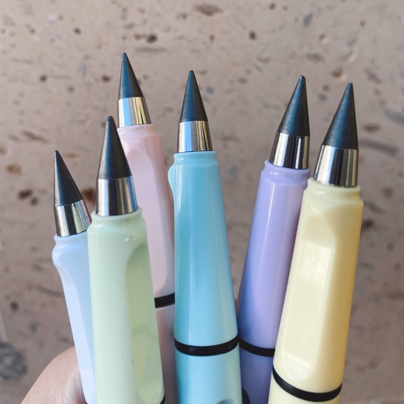 NWT -SET CUTE PENCIL - INFINITE PENCIL - COLORFUL PASTEL COLOR - 6 PCS - - Picture 6 of 6